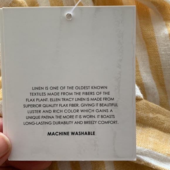 Ellen Tracy Marigold wrap skirt NWT size Large linen - Picture 7 of 10